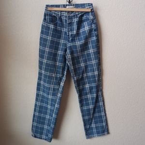 LIMITED EDITION PacSun 0 Plaid Straight Leg Dad Jeans